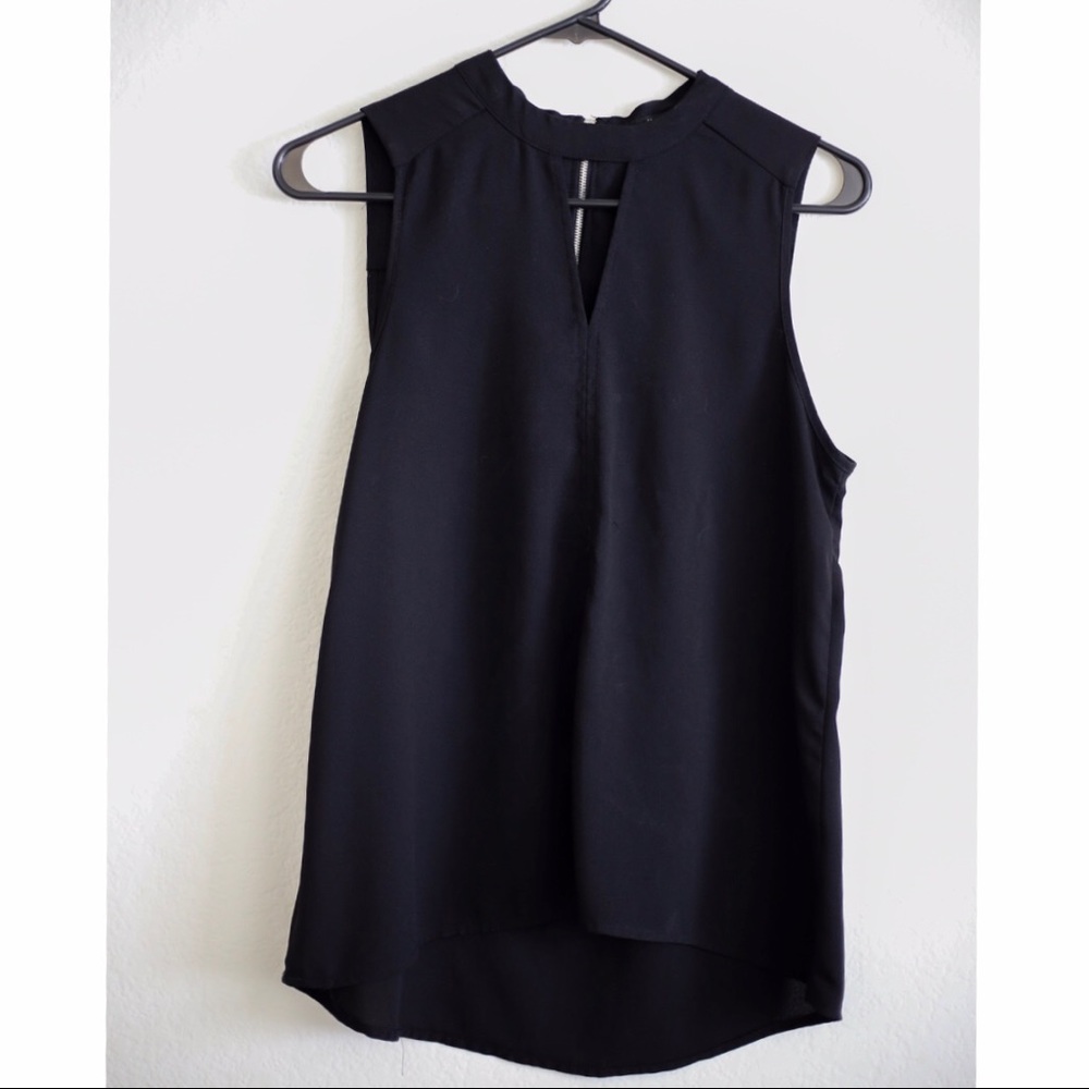 F21 Polyester Work Blouse - Black - S